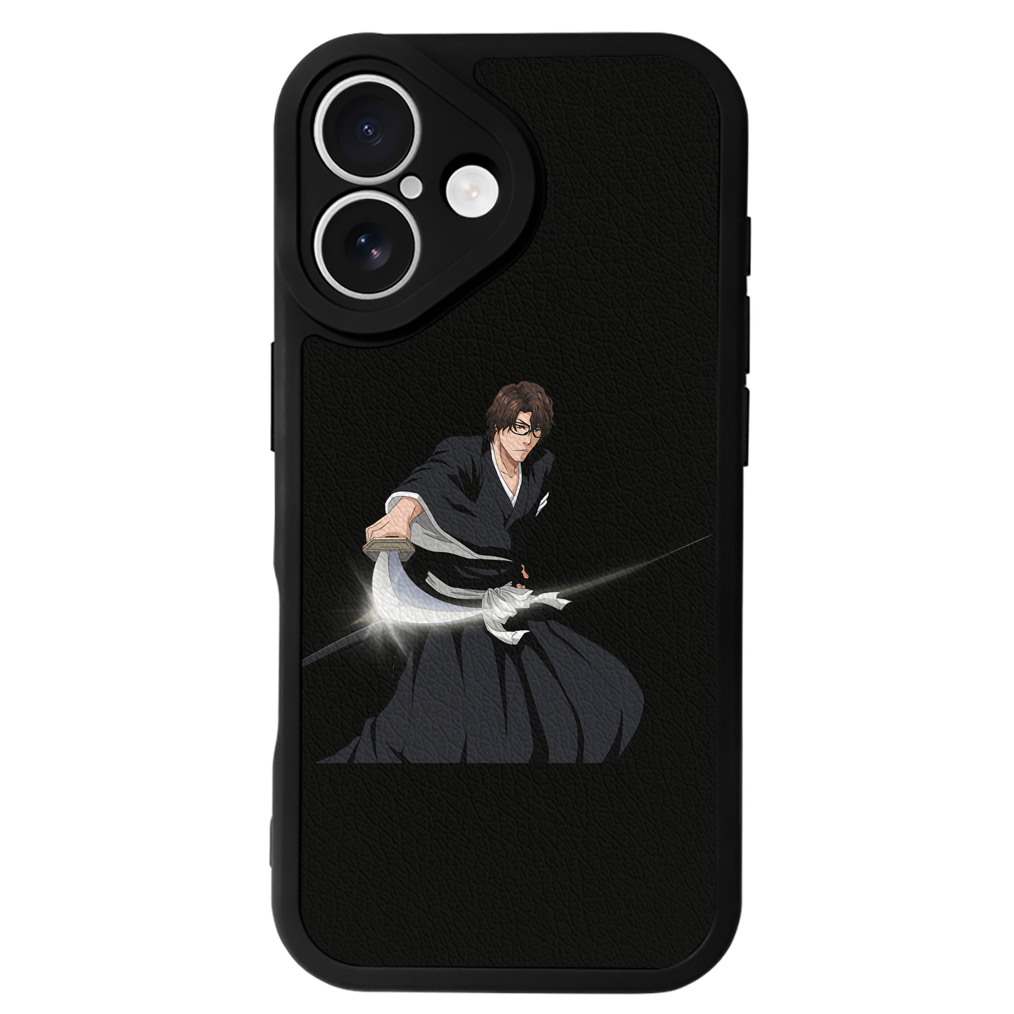 （画像用） ブリーチ 藍染 惣右介（あいぜん そうすけ） BLEACH Aizen Sousuke 【iPhone 16シリーズ対応】シリコンスマホケース（レザー調） 材質：シリコン